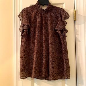 Cheetah print blouse NWT size small
